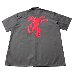 Dickies Fireball Cinnamon Whiskey Devil Dragon Rockabilly Work Shirt XL